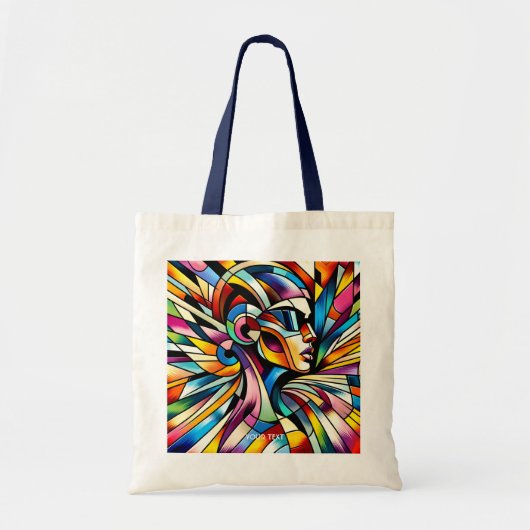 Fantasy Schattigee Abstracte surrealistische vrouw Tote Bag (Voorkant)