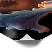 Fantasy Schattigee Abstracte Tijgerkop Perfect Poster (Hoek)
