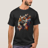 Fantasy Schattigee Abstracte Tijgerkop T-shirt (Voorkant)