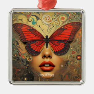Fantasy Schattigee Abstracte Vlinders Ogen Metalen Ornament