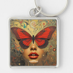 Fantasy Schattigee Abstracte Vlinders Ogen Sleutelhanger
