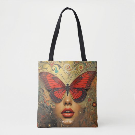 Fantasy Schattigee Abstracte Vlinders Ogen Tote Bag (Voorkant)