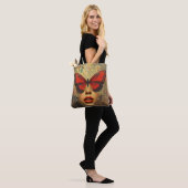 Fantasy Schattigee Abstracte Vlinders Ogen Tote Bag (Op model)