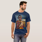 Fantasy Schattigee Afrikaanse vrouw Leeuw T-shirt (Voorkant volledig)