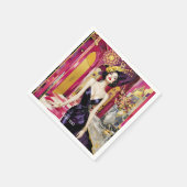 Fantasy Schattigee Art Deco Lady Servet (Hoek)