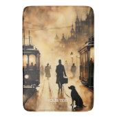 Fantasy Schattigee avond in het oude Londen Badmat (Voorkant Verticaal)