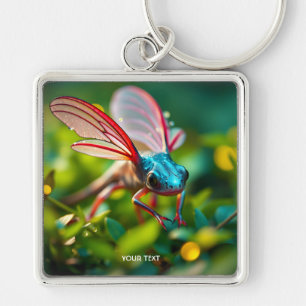 Fantasy Schattigee Axolotl met vleugels Sleutelhanger