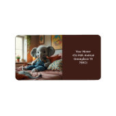 Fantasy Schattigee Baby Elephant Jeans Etiket (Voorkant)