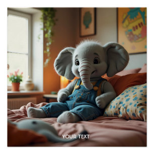Fantasy Schattigee Baby Elephant Jeans Perfect Poster