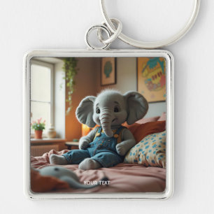 Fantasy Schattigee Baby Elephant Jeans Sleutelhanger