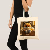 Fantasy Schattigee Baby Fox Box Tote Bag (Voorkant (product))
