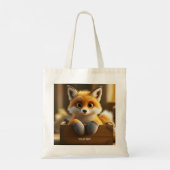 Fantasy Schattigee Baby Fox Box Tote Bag (Achterkant)