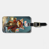 Fantasy Schattigee Baby Fox Mouse Bagagelabel (Voorkant horizontaal)