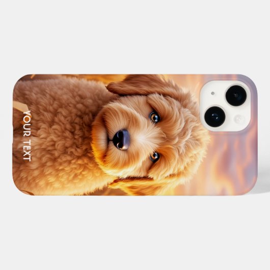 Fantasy Schattigee Baby Labradoodle Tarwe Case-Mate iPhone Case (Achterkant (horizontaal))