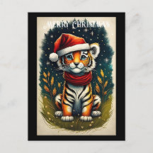 Fantasy Schattigee Baby Tijger Kerstmis