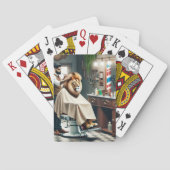 Fantasy Schattigee Barber Lion Haircut Pokerkaarten (Achterkant)