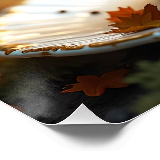 Fantasy Schattigee beker van de herfst Perfect Poster (Hoek)