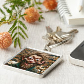 Fantasy Schattigee bibliotheek Big Eyes Sleutelhanger (Zijkant)