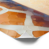 Fantasy Schattigee Blauwe Giraffe Bird Perfect Poster (Hoek)