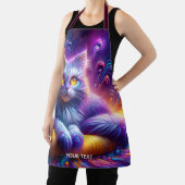 Fantasy Schattigee Blauwe Paarse Kat Schort (Insitu)