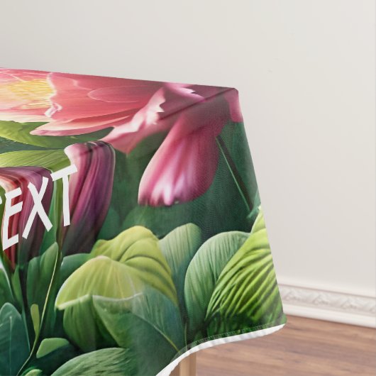 Fantasy Schattigee Bloemen Regenboog Kolibrie Tafelkleed (Voorbeeld)