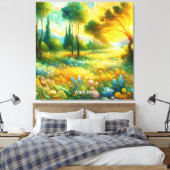 Fantasy Schattigee bomen Abstract landschap Canvas Afdruk (Insitu (Slaapkamer))
