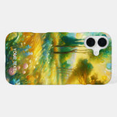 Fantasy Schattigee bomen Abstract landschap iPhone Hoesje (Achterkant horizontaal)