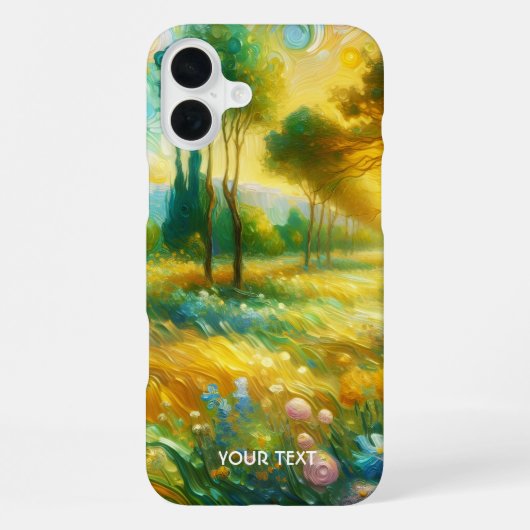 Fantasy Schattigee bomen Abstract landschap iPhone Hoesje (Achterkant)