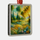 Fantasy Schattigee bomen Abstract landschap Metalen Ornament (Rechts)