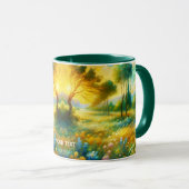 Fantasy Schattigee bomen Abstract landschap Mok (Voorkant rechts)