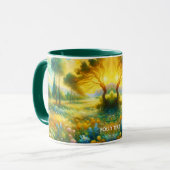 Fantasy Schattigee bomen Abstract landschap Mok (Voorkant links)