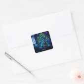 Fantasy Schattigee Bonsai Tree Lights Vierkante Sticker (Envelop)