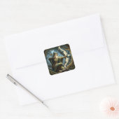 Fantasy Schattigee boogpijl Vierkante Sticker (Envelop)