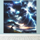 Fantasy Schattigee boomregenverlichting Canvas Afdruk (Insitu (Houten vloer))