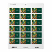 Fantasy Schattigee bosbloemen vlinders Etiket (Full Sheet)