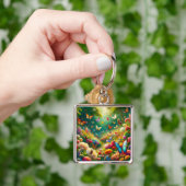 Fantasy Schattigee bosbloemen vlinders Sleutelhanger (Hand)