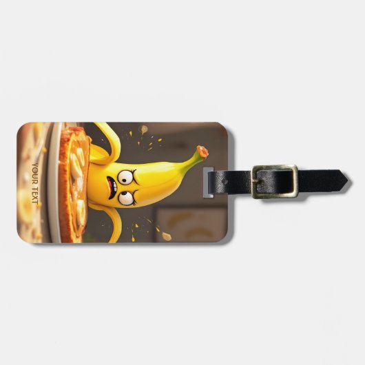 Fantasy Schattigee boter banaan toast Bagagelabel (Voorkant horizontaal)