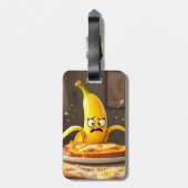 Fantasy Schattigee boter banaan toast Bagagelabel (Achterkant verticaal)