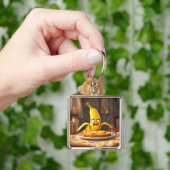 Fantasy Schattigee boter banaan toast Sleutelhanger (Hand)