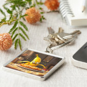 Fantasy Schattigee boter banaan toast Sleutelhanger (Zijkant)
