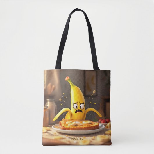 Fantasy Schattigee boter banaan toast Tote Bag (Voorkant)