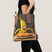 Fantasy Schattigee boter banaan toast Tote Bag (Dichtbij)
