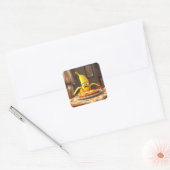 Fantasy Schattigee boter banaan toast Vierkante Sticker (Envelop)