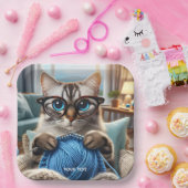 Fantasy Schattigee breien kattenkamer Papieren Bordje (Feest)