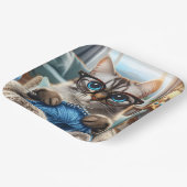 Fantasy Schattigee breien kattenkamer Papieren Bordje (Gebogen)