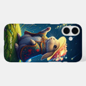 Fantasy Schattigee Bunny Mushroom Stars Case-Mate iPhone Case (Achterkant (horizontaal))