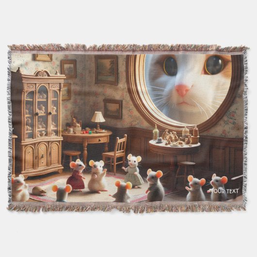 Fantasy Schattigee Cat Eye Mouses Deken (Voorkant)