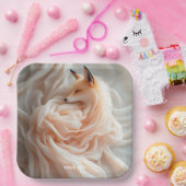 Fantasy Schattigee Chiffon Fabric Fox Papieren Bordje (Feest)
