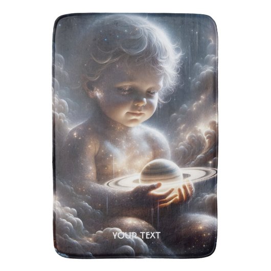 Fantasy Schattigee Child Space Stars Badmat (Voorkant Verticaal)
