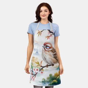 Fantasy Schattigee Chinese vogelbloesem Schort